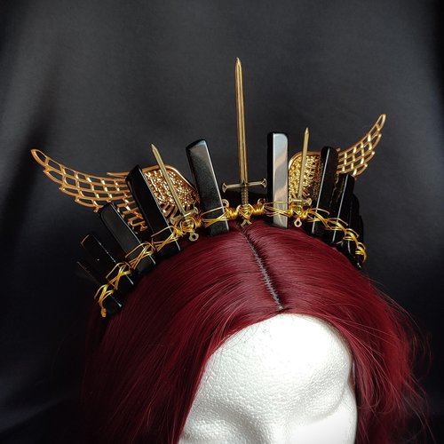 VALKYRIE Black Agate Crystal Crown