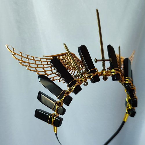 VALKYRIE Black Agate Crystal Crown