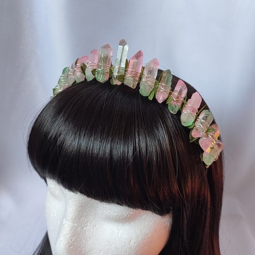 FOREST FAIRY Titanium Quartz Crystal Crown