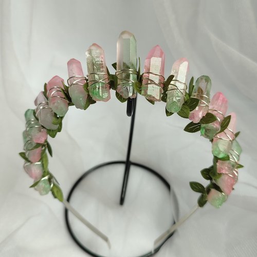 FOREST FAIRY Titanium Quartz Crystal Crown