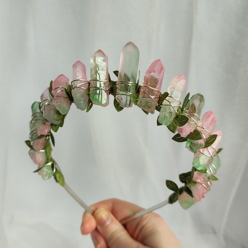 FOREST FAIRY Titanium Quartz Crystal Crown