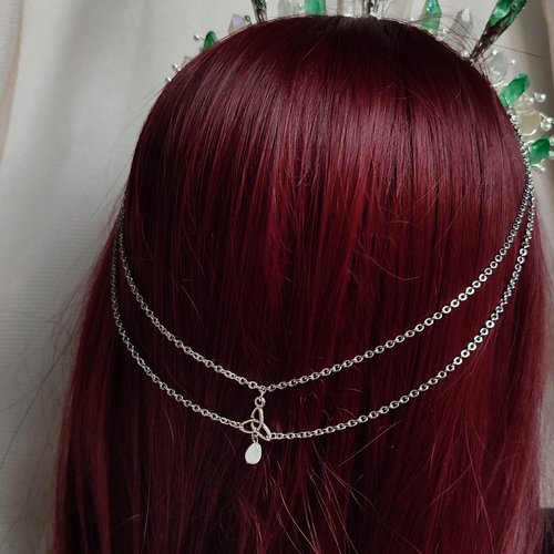 GREEN SPIRIT Titanium Quartz Crystal Crown