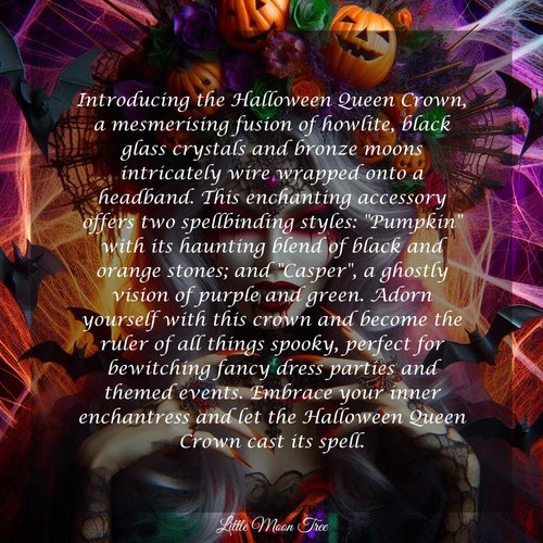 HALLOWEEN QUEEN Howlite Crystal Crown