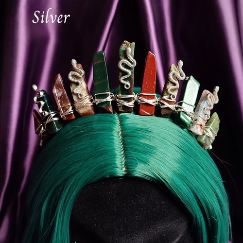 MEDUSA Indian Agate Crystal Crown
