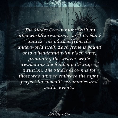 HADES Black Quartz Crystal Crown