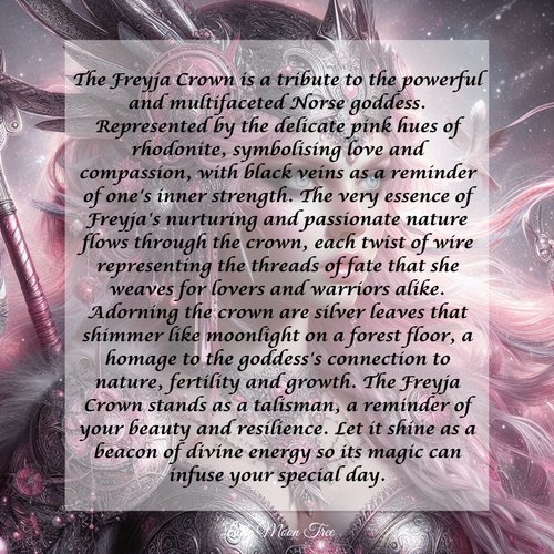 FREYJA Rhodonite Crystal Crown