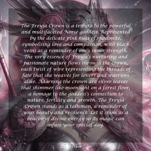 FREYJA Rhodonite Crystal Crown