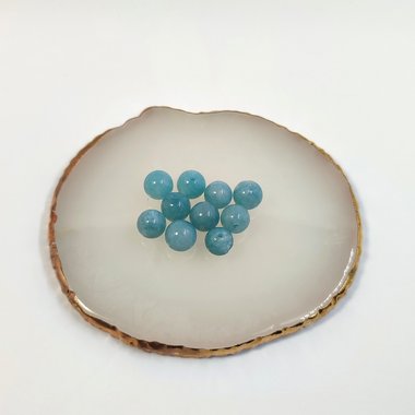 Natural aquamarine beads 8mm