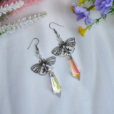 Butterfly Crystal Drop Earrings