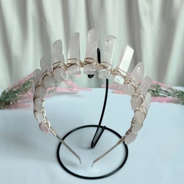 APHRODITE Rose Quartz Crystal Crown