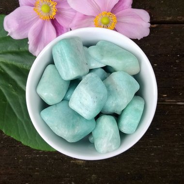 Amazonite polished tumblestones.